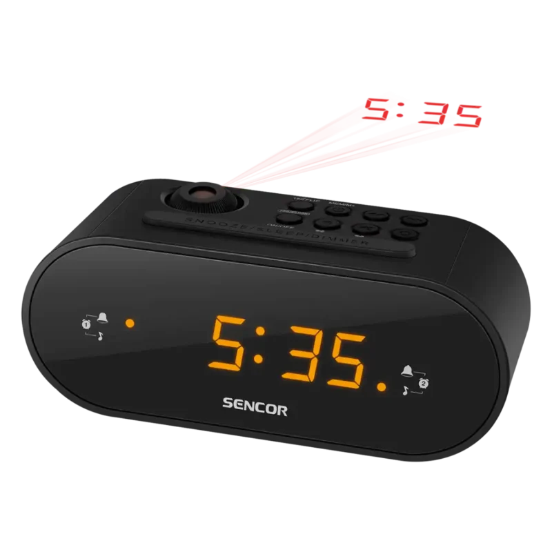 FM radio alarm sa projektorom vremena SENCOR SRC 3100 B crni