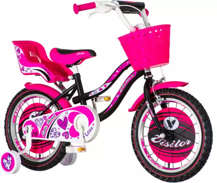 Bicikla HEA160 Little heart 16 Dečija roze crna