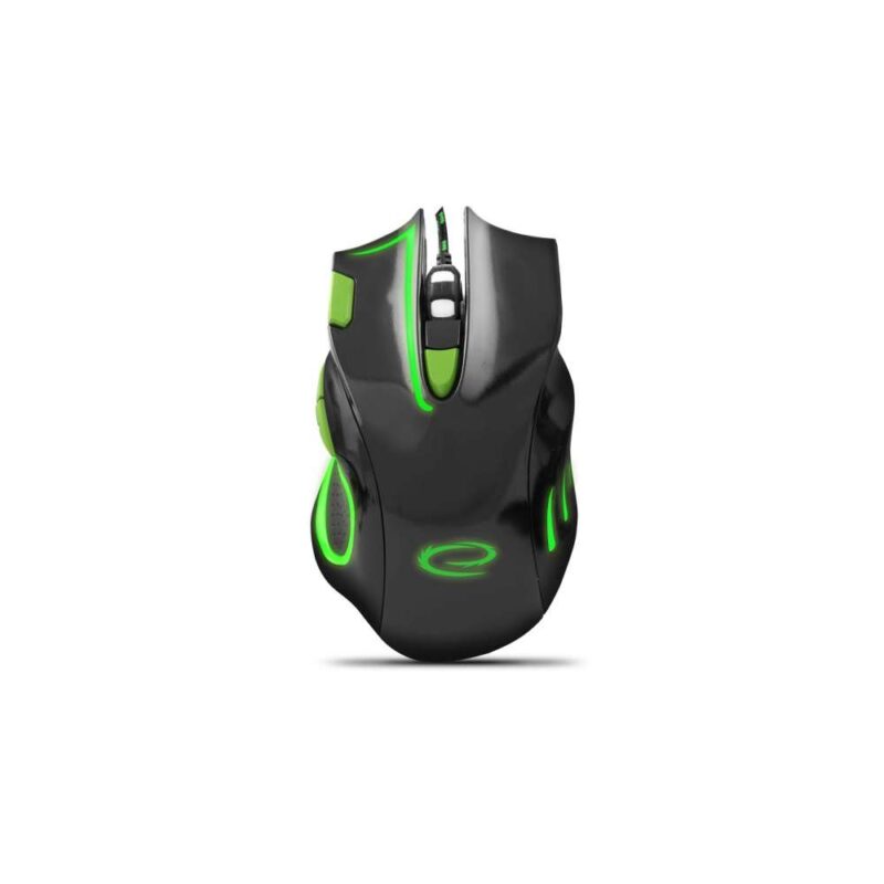 ESPERANZA EGM401KG ZICNI MIS ZA GAMERS 7D OPT. USB MX401 HAWK CRNO-ZELENI