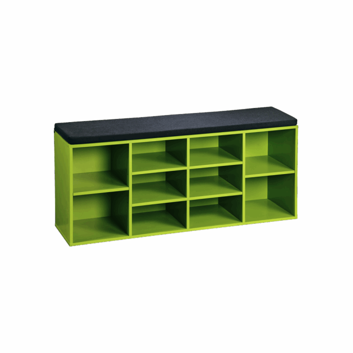 KESPER KSP15982 DRVENI CIPELARNIK ZELENI SA JASTUKOM ZA SEDENJE 103,5X48X29,5CM
