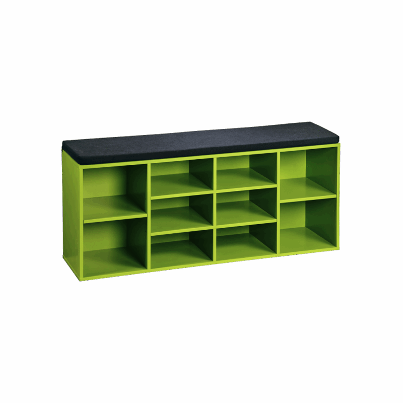 KESPER KSP15982 DRVENI CIPELARNIK ZELENI SA JASTUKOM ZA SEDENJE 103,5X48X29,5CM