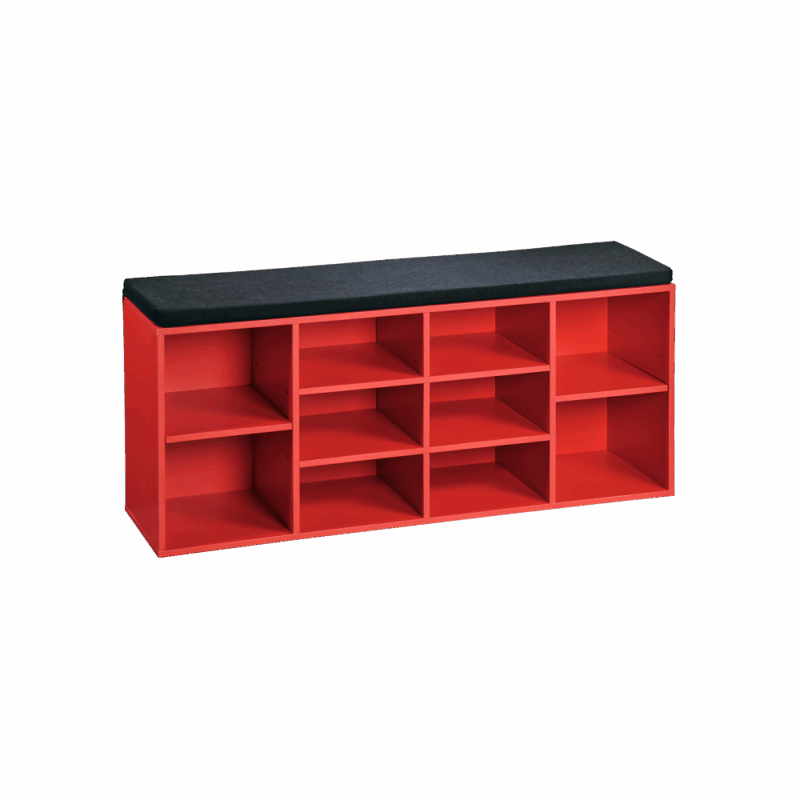 KESPER KSP15983 DRVENI CIPELARNIK CRVENI SA JASTUKOM ZA SEDENJE 103,5X48X29,5CM