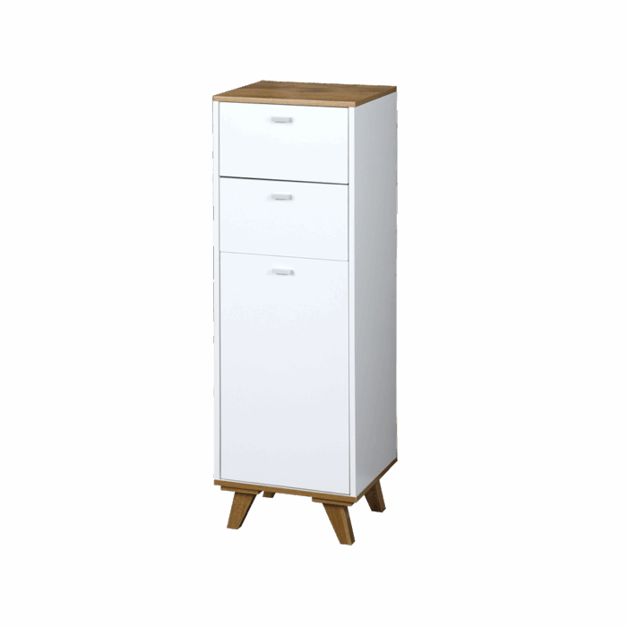 KESPER KSP15992 ORMARIĆ SA 2 LADICE I 1 VRATIMA 32X28X96 CM BELI LAK