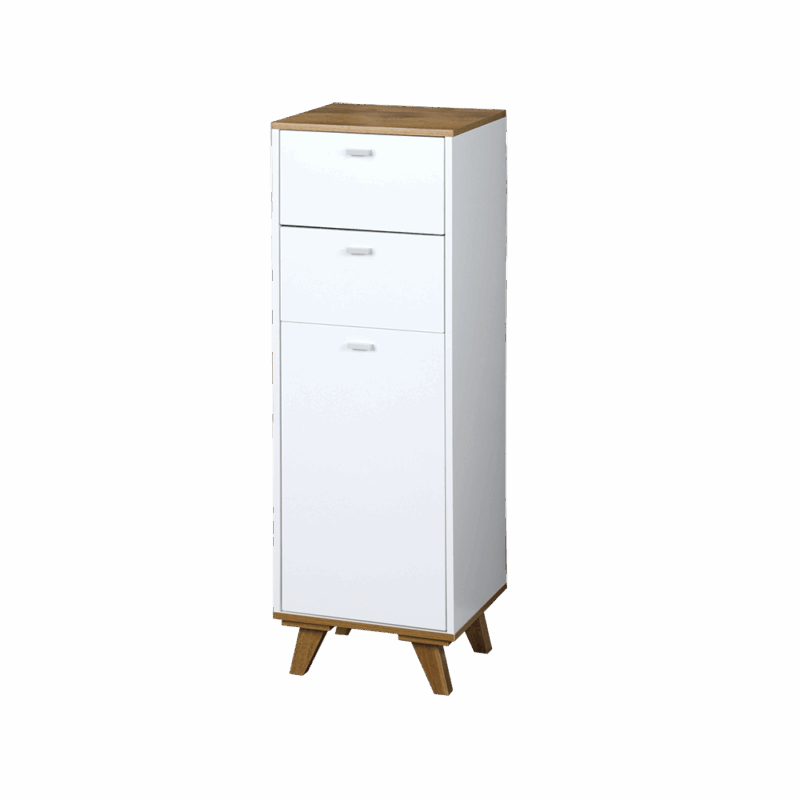 KESPER KSP15992 ORMARIĆ SA 2 LADICE I 1 VRATIMA 32X28X96 CM BELI LAK