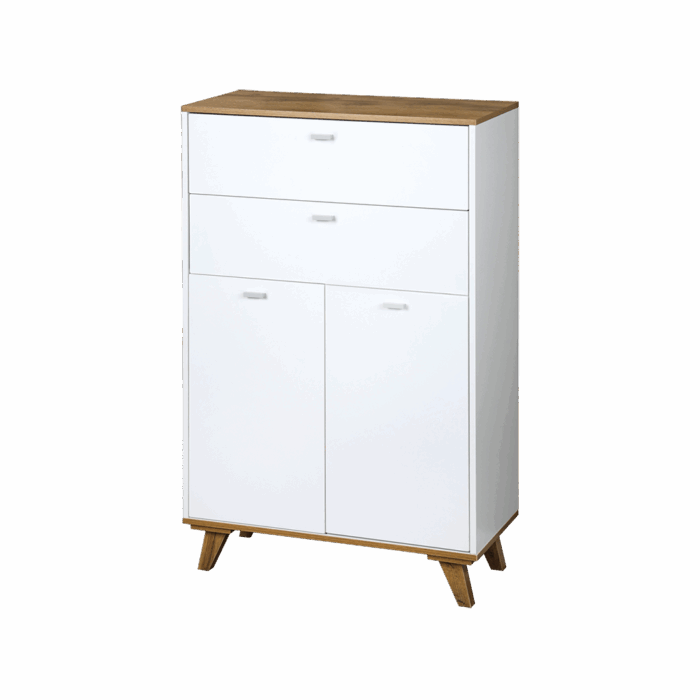 KESPER KSP15993 ORMARIĆ SA 2 LADICE I 2 VRATA 60X28X96 CM BELI LAK
