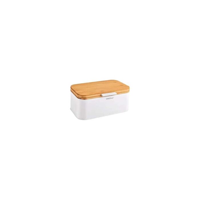 KINGHOFF KH1795 KUTIJA ZA HLEB METAL BAMBUS 30x20x14CM  BELA