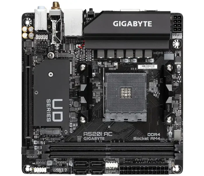 Matična ploča AM4 Gigabyte A520I AC 2xHDMI/DP/M.2/WIFI - Image 2
