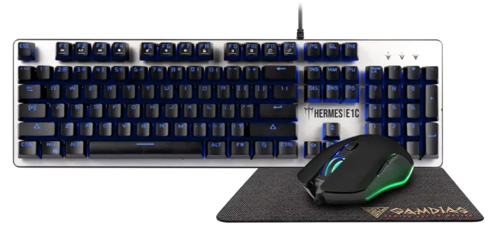 Tastatura + miš + podloga Gamdias Hermes E1C