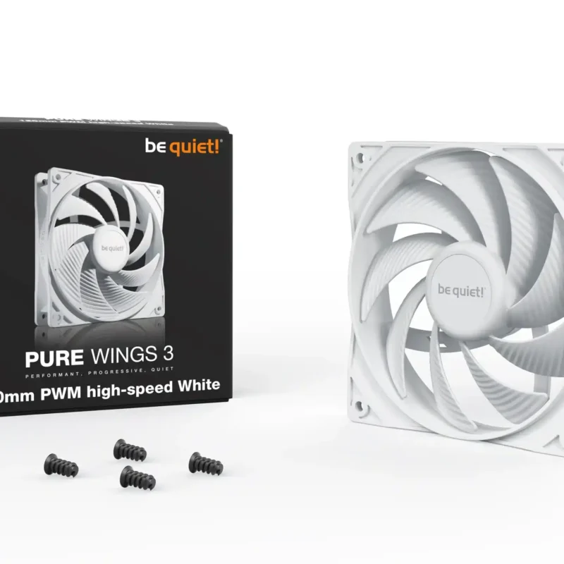 Case Cooler Be quiet Pure Wings 3 120mm PWM high-speed BL111 White