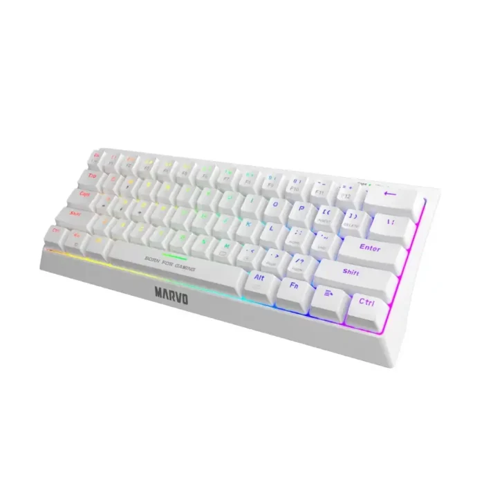 Tastatura Marvo Hecate 61R KG962 mehanička, crveni svičevi, pozadinsko osvetljenje bela - Image 2