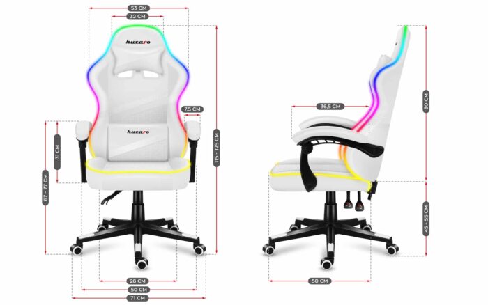 Huzaro Gaming stolica Force 4.4 RGB White - Image 28