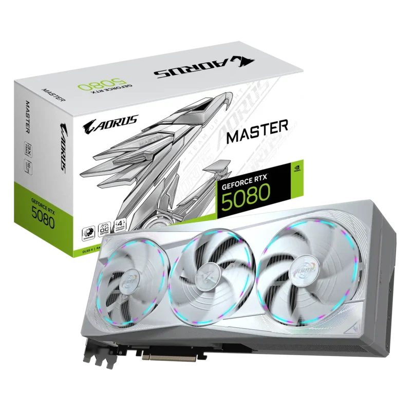 Graficka karta Gigabyte AORUS GeForce RTX 5080 MASTER ICE 16G GDDR7