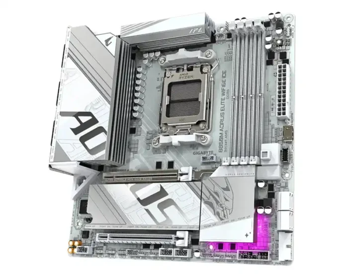 Matična ploča AM5 Gigabyte B850M Aorus Elite WIFI 6 Ice DDR5 DP/MI/M.2 - Image 2