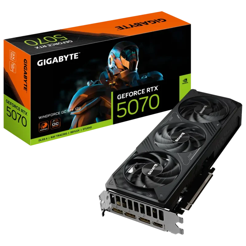 Graficka karta Gigabyte GeForce RTX 5070 Windforce OC  GDDR7 12GB 192bit 3xDP/HDMI