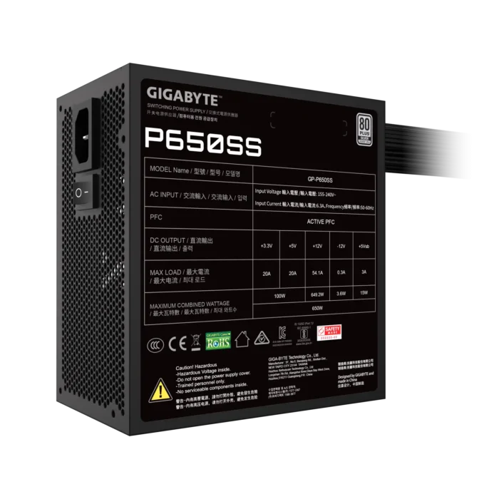 Napajanje 650W Gigabyte GP-P650SS Silver - Image 2