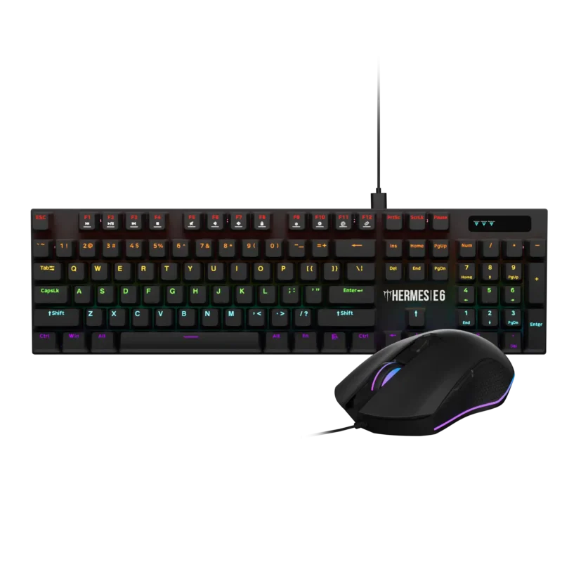 Tastatura mehanička + miš Gamdias Hermes E6