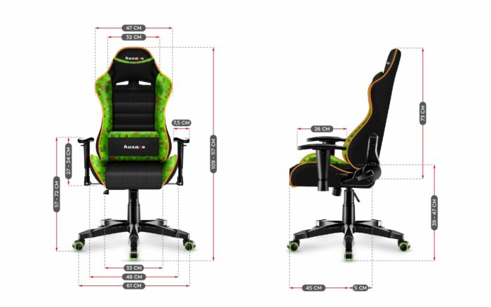 Gejmerska Dečija Stolica Huzaro Ranger 6.0 Zelena - Image 4