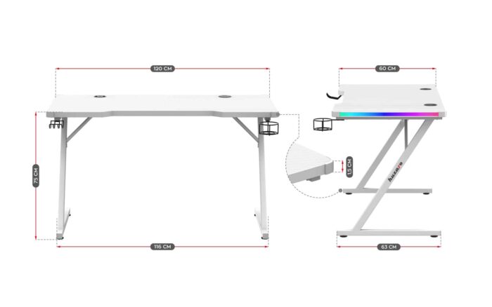 Huzaro Hero Gaming sto 2.5 White RGB - Image 18