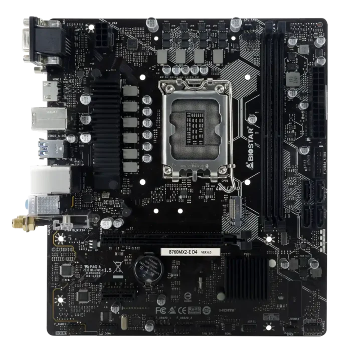 Matična ploča 1700  Biostar B760MX2-E  HDMI/DVI/VGA/M.2/ DDR5 - Image 4