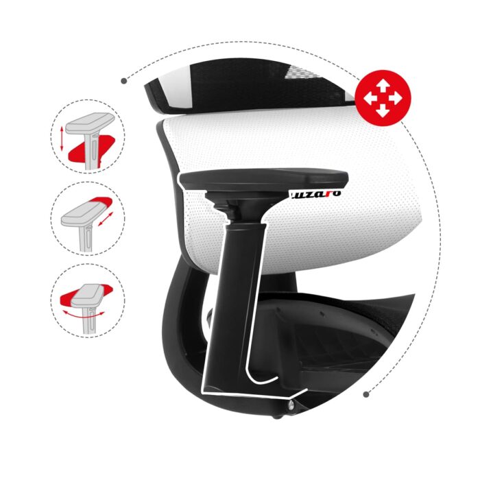 Gaming stolica Huzaro Combat 8.0 White - Image 15