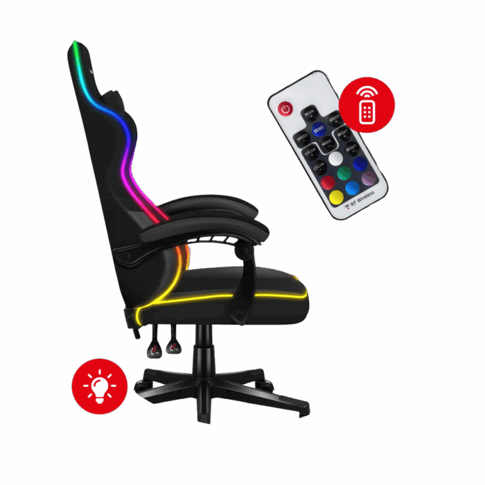 Gejmerska Stolica Huzaro Force 4.4 RGB Crna - Image 16