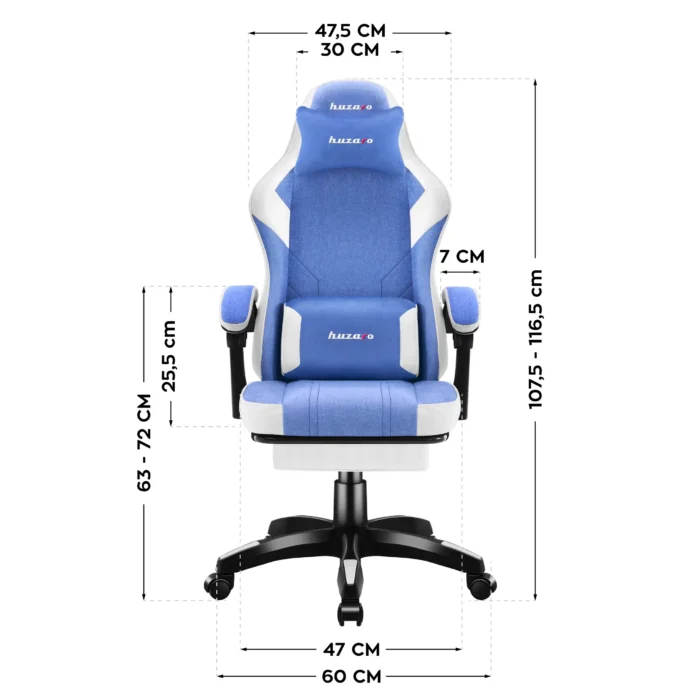Gejmerska stolica Huzaro Force 3.7 Blue - Image 8