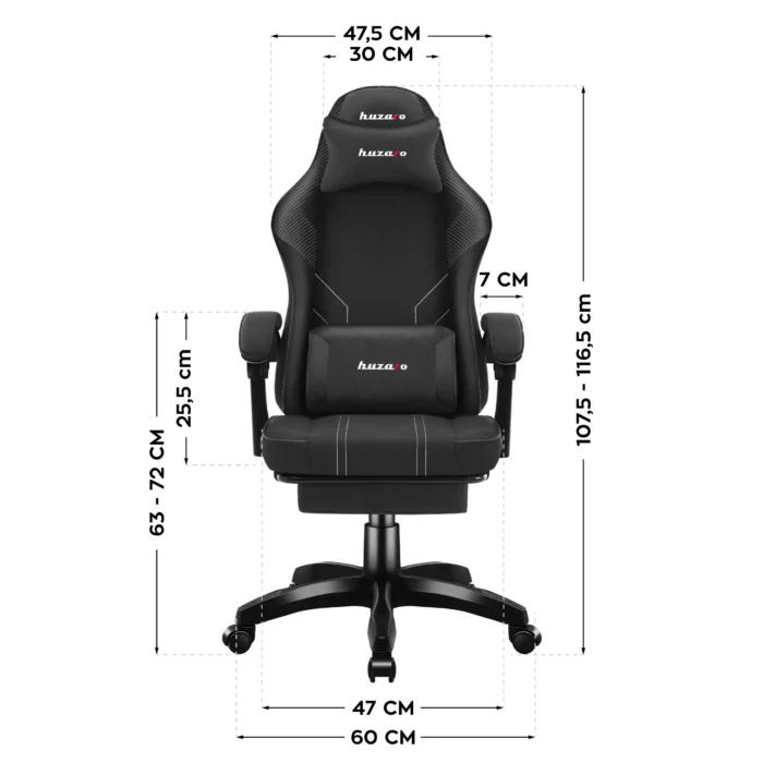 Gejmerska stolica Huzaro Force 3.7 Carbon Black - Image 5