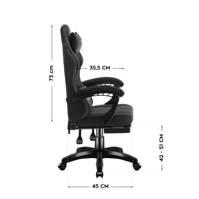 Gejmerska stolica Huzaro Force 3.7 Carbon Black - Image 6