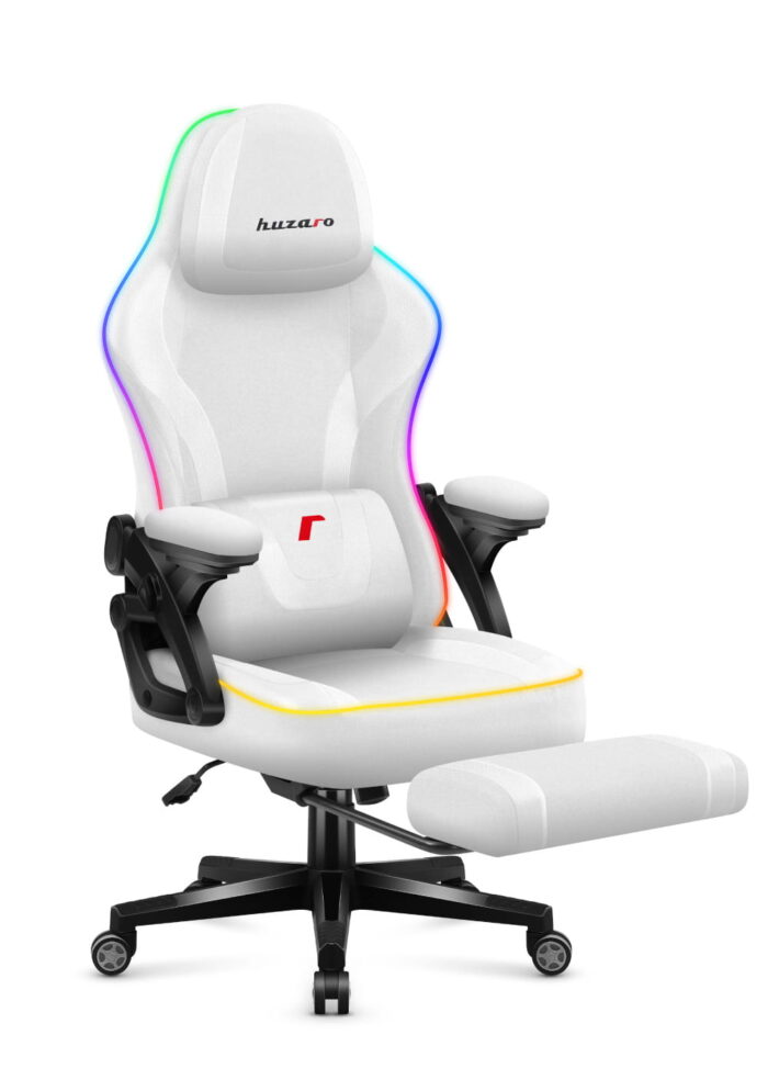Gejmerska stolica Huzaro Force 4.6 RGB White Mesh - Image 27