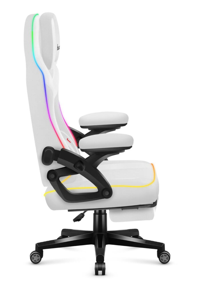 Gejmerska stolica Huzaro Force 4.6 RGB White Mesh - Image 4