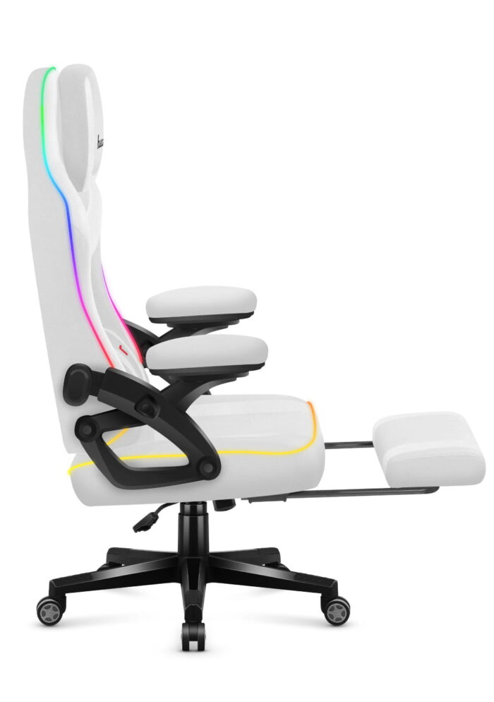 Gejmerska stolica Huzaro Force 4.6 RGB White Mesh - Image 5