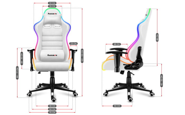 Gejmerska stolica Huzaro Force 6.0 Bela - Image 14