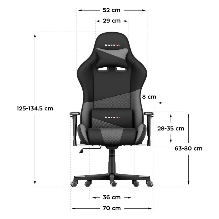 Gejmerska stolica Huzaro Force 6.2 Gray Mesh - Image 4