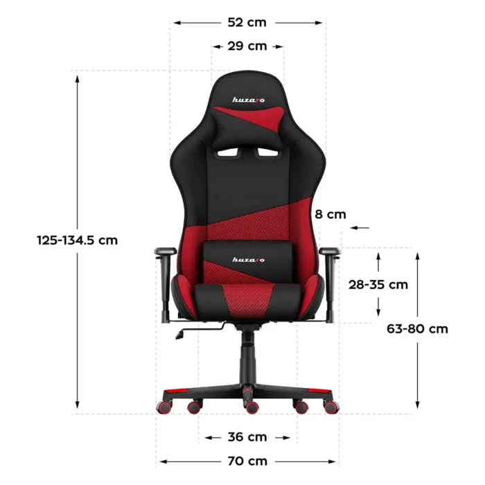 Gejmerska stolica Huzaro Force 6.2 Red Mesh - Image 5