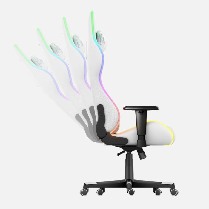 Gejmerska stolica Huzaro Force 6.2 Bela RGB - Image 24