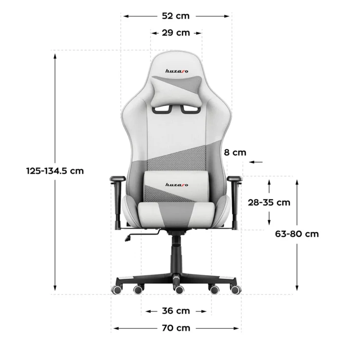 Gejmerska stolica Huzaro Force 6.2 White - Image 4