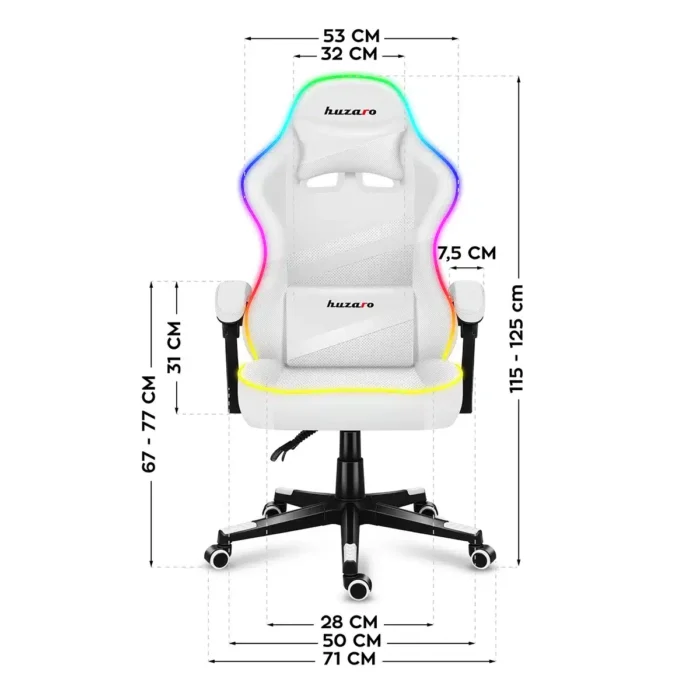 Huzaro Gaming stolica Force 4.4 RGB White - Image 5