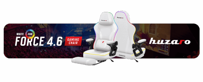 Gejmerska stolica Huzaro Force 4.6 RGB White Mesh - Image 8