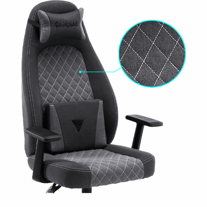 Gejmerska stolica Gamdias Zelus E4 Weave sivo-crna - Image 11
