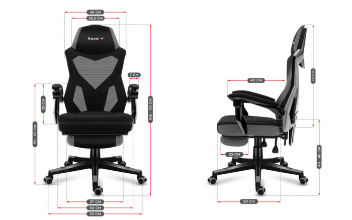 Gejmerska stolica Huzaro COMBAT 3.0 Grey - Image 7