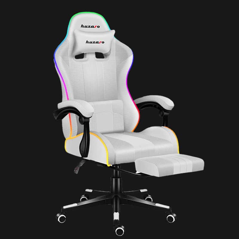 Gejmerska stolica Huzaro Force 4.7 RGB Bela