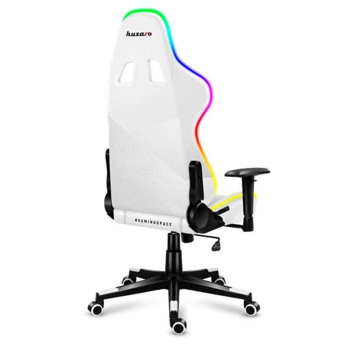 Gejmerska stolica Huzaro Force 6.2 Bela RGB - Image 10