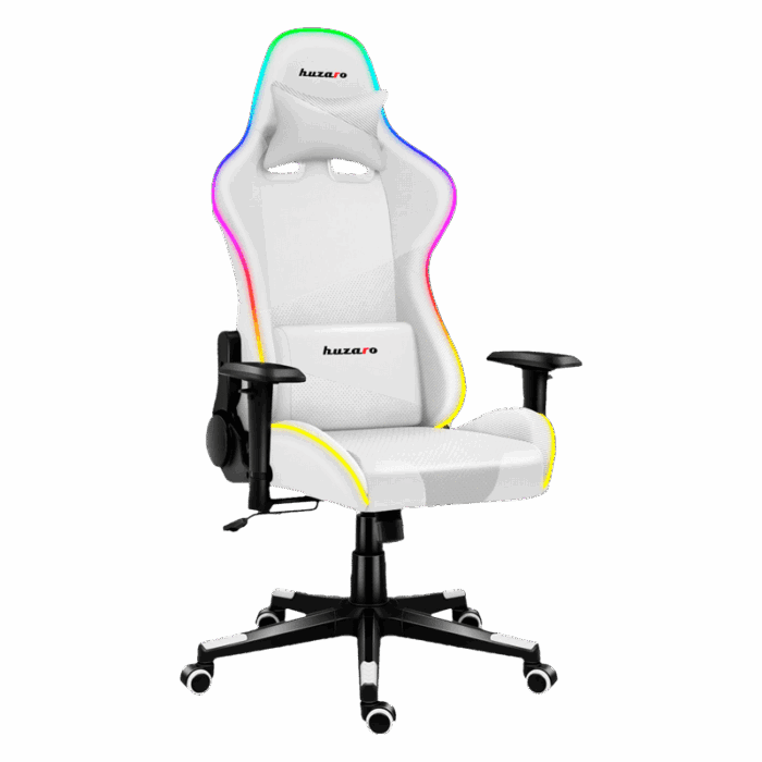 Gejmerska stolica Huzaro Force 6.2 Bela RGB - Image 21