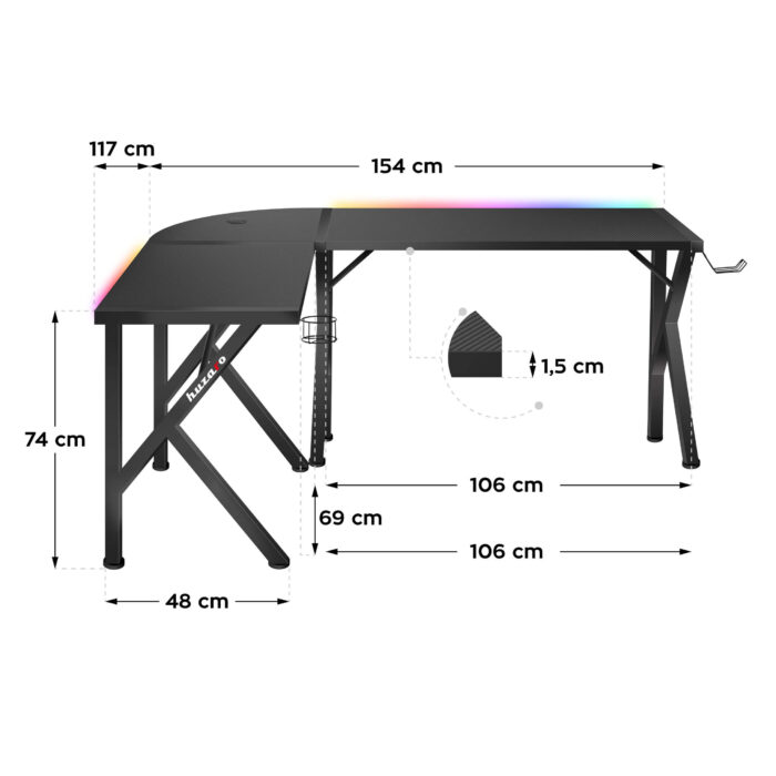 Huzaro Gaming sto Hero 6.3 RGB Black - Image 12