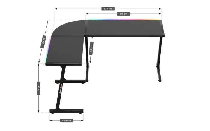 Huzaro Gaming sto Hero 6.0 RGB Black - Image 6