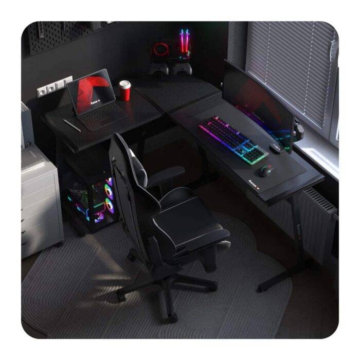 Gejmerski sto ugaoni Huzaro Hero 6.0 Crni - Image 22