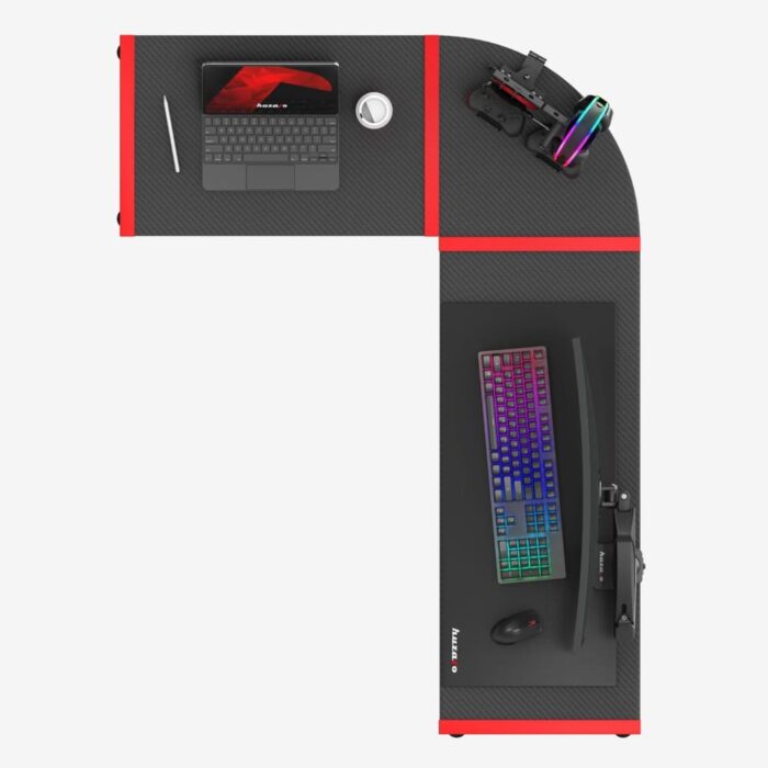 Gejmerski sto ugaoni Huzaro Hero 6.0 crveni - Image 8