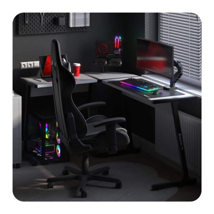 Gejmerski sto ugaoni Huzaro Hero 6.0 Beli - Image 2