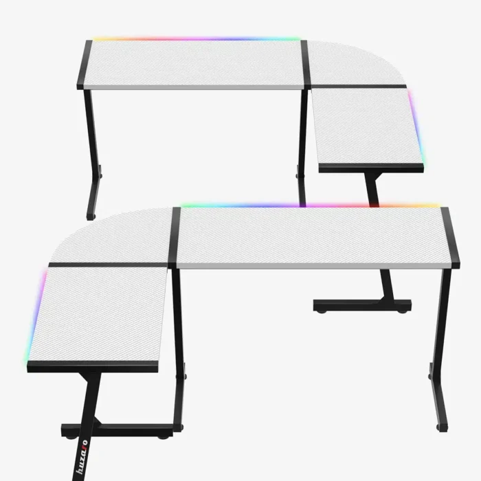 Gaming ugaoni sto Huzaro Hero 6.0 RGB White - Image 27