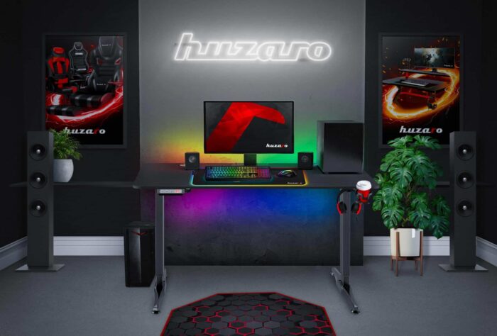 Podesivi Električni Gaming sto Huzaro Hero 8.5 Black - Image 23